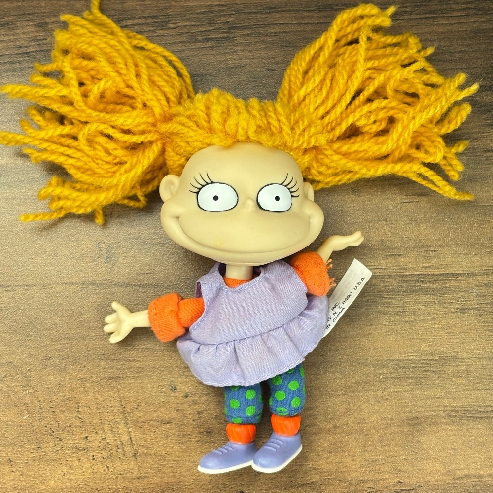 * Vintage 1997 Mattel Nickelodeon Rugrats ANGELICA PICKLES Figure Doll 5” Toy *
